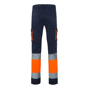 VL ZEUS. Двуцветни еластични панталони с много джобове (240 г/м²), от памук (46%), ЕМЕ (38%) и полиестер (16%)
