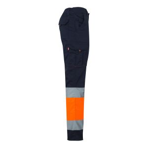VL ZEUS. Двуцветни еластични панталони с много джобове (240 г/м²), от памук (46%), ЕМЕ (38%) и полиестер (16%)