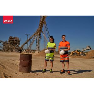 VL HADES. Двуцветни къси панталони тип „Бермуда“ с много джобове (210 г/м²), от памук (20%) и полиестер (80%)