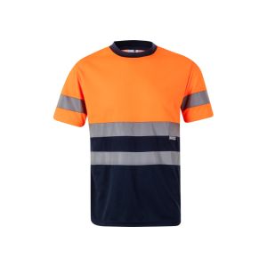 VL BRAHMA LARGE. Двуцветна работна тениска тип „орлово око“ (140 г/м²), от полиестер (100%)