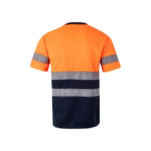 VL BRAHMA LARGE. Двуцветна работна тениска тип „орлово око“ (140 г/м²), от полиестер (100%)