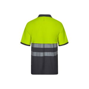 VL ACHELOUS. Двуцветна поло риза с пике (150 г/м²) с къс ръкав, от памук (55%) и полиестер (45%)