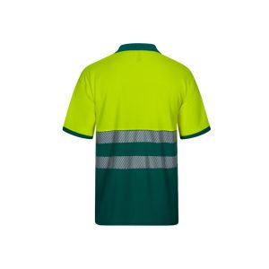 VL ACHELOUS. Двуцветна поло риза с пике (150 г/м²) с къс ръкав, от памук (55%) и полиестер (45%)