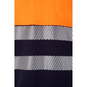 VL ACHELOUS. Двуцветна поло риза с пике (150 г/м²) с къс ръкав, от памук (55%) и полиестер (45%)
