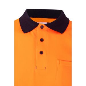 VL ACHELOUS. Двуцветна поло риза с пике (150 г/м²) с къс ръкав, от памук (55%) и полиестер (45%)