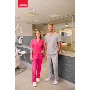 VL ILLAPA. Униформа от туид (190 g/m²) с къс ръкав, от полиестер (65%) и памук (35%)