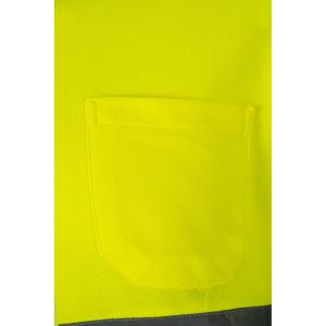 VL PLUTO LARGE. Двуцветна поло риза с пике (150 г/м²) с дълъг ръкав, от памук (55%) и полиестер (45%)