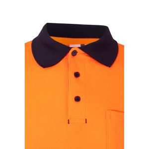 VL PLUTO LARGE. Двуцветна поло риза с пике (150 г/м²) с дълъг ръкав, от памук (55%) и полиестер (45%)