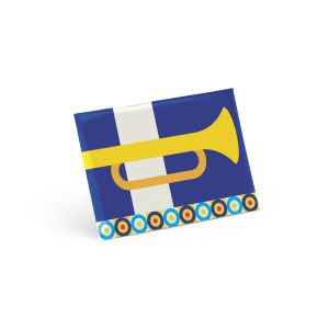 Button PIN 14. Хоризонтална правоъгълна значка с игла