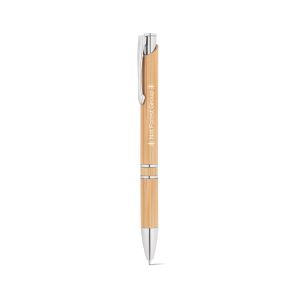 BETA BAMBOO. Бамбукова химикалка с клипс и метални детайли