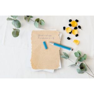 PAPYRUS. Химикалка от крафт хартия и ABS cu vârf tactil