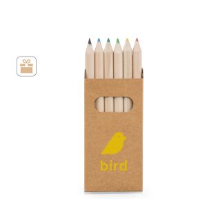 BIRD. Кутия с 6 цветни молива