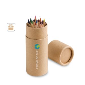 CYLINDER. Кутия с 12 цветни молива