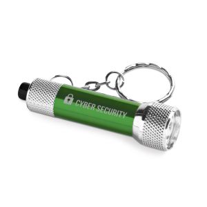 LERGAN. Алуминиев ключодържател с фенерче с 3 LED