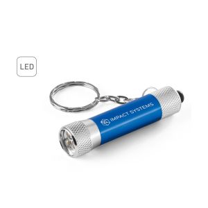 LERGAN. Алуминиев ключодържател с фенерче с 3 LED