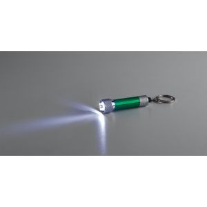 LERGAN. Алуминиев ключодържател с фенерче с 3 LED