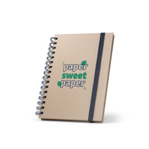 PROUST. Тефтер A5 със спирала, твърди корици, изработен от хартия от захарна тръстика (80% захарна тръстика) с обикновени страници