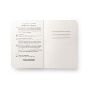 COFFEEPAD SEMI-RIGID. Тефтер A5 с полутвърда корица, изработена от отпадъци от люспи на кафе (65%)