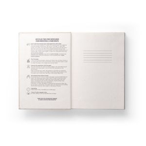 ORGANIC RIGID. Тефтер A5 с твърда корица, изработен от органична слонска материя (80%)