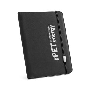 EMERGE FOLDER II. 300D рециклиран полиестер (100% rPET) A4 папка с еластично затваряне