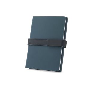 SANDERSON. Бележник A5 от 80% рециклирани материали (рециклиран полиестер и рециклиран PU) с два блока: линирани страници и обикновени страници