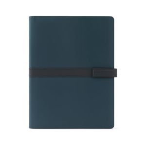 SANDERSON FOLDER. Папка A4 от PU (50% рециклиран) с магнитно закопчаване и бележник с линирани страници