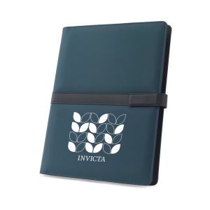 SANDERSON FOLDER. Папка A4 от PU (50% рециклиран) с магнитно закопчаване и бележник с линирани страници