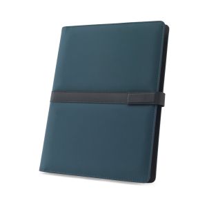 SANDERSON FOLDER. Папка A4 от PU (50% рециклиран) с магнитно закопчаване и бележник с линирани страници