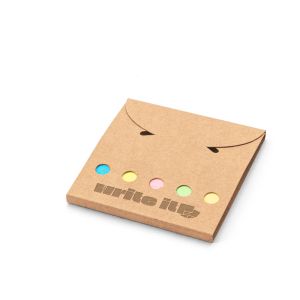 AINSLEY. Комплект за офис 2 в 1, изработен от 100% рециклирана хартия, с 6 лепящи се блокнота
