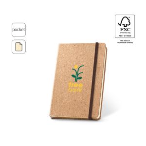 HAWKINS. Джобен тефтер от корк със 160 обикновени страници