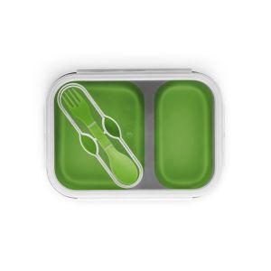 DILL. Кутия за обяд. Сгъваема херметична кутия за храна изработена от силикон и PP (480 и 760 мл)