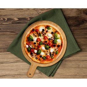 CHEESANO. Кръгла бамбукова дъска за сервиране