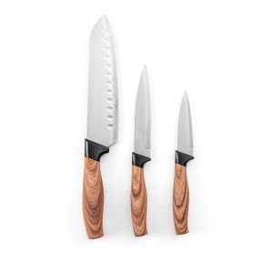 BAHARAT. Комплект от 3 кухненски ножа с остриета от неръждаема стомана и ергономични дръжки