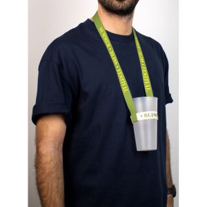 SWINDON. КОМПЛЕКТ Връзка за колан SUBLIMATION Long II (20 мм) Duo с еластична поставка за чаша за сублимация
