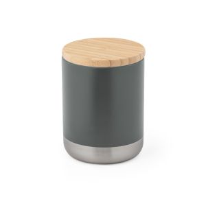 NORRE TUMBLER. Вакуумна чаша с двойна стена от неръждаема стомана (36% рециклирана) с бамбуков капак 370 mL