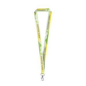 WINDSOR. SET Lanyard SUBLIMATION Long II (20 мм) от рециклиран полиестер (100% rPET) с 20 мм карабинер за закопчаване