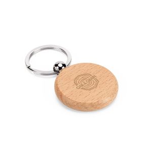 STEWIE ROUND. Кръгъл ключодържател от буково дърво