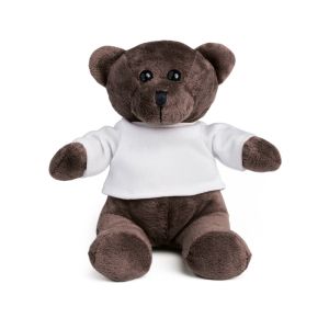 GRIZZLY. Плюшена играчка от полиестер, във формата на мече, с тениска