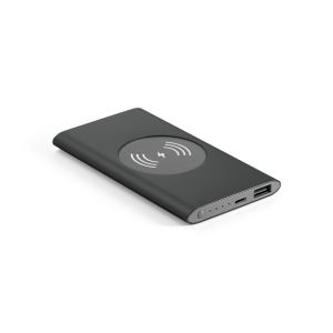 CASSINI. Захранваща батерия 4000 mAh с 5W безжично зарядно устройство от рециклиран алуминий (100% rAL)