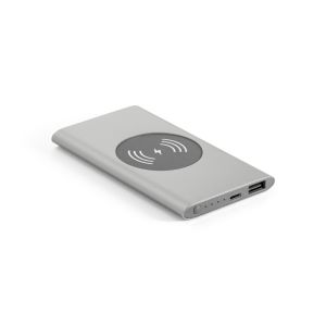 CASSINI. Захранваща батерия 4000 mAh с 5W безжично зарядно устройство от рециклиран алуминий (100% rAL)
