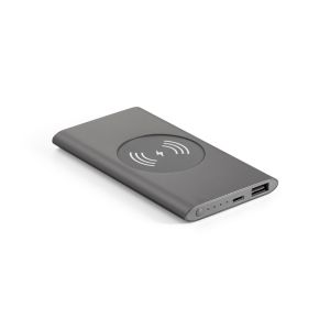CASSINI. Захранваща батерия 4000 mAh с 5W безжично зарядно устройство от рециклиран алуминий (100% rAL)
