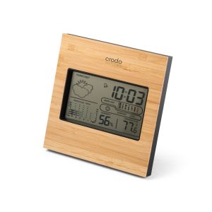 BROMLEY. Настолна метеорологична станция с LCD екран от ABS и бамбук
