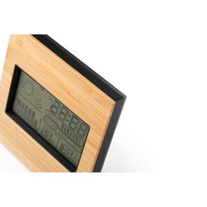 BROMLEY. Настолна метеорологична станция с LCD екран от ABS и бамбук