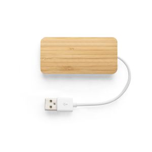 MOSER. ХЪБ с 2 USB-A и 1 USB-C порта в бамбуков цвят