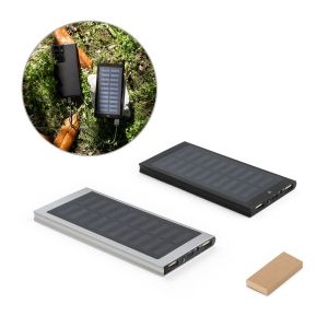 CLERK. 8000 mAh захранваща батерия със соларен панел от 100% рециклиран алуминий