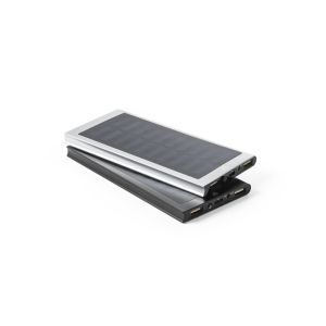 CLERK. 8000 mAh захранваща батерия със соларен панел от 100% рециклиран алуминий