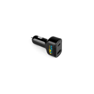 DIRAC. Адаптор за запалка за кола с порт USB-A 18W и USB-C 20W от pециклиран ABS (100% rABS)