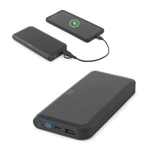 BECKER 10. 10 000 mAh преносима батерия от рециклиран ABS (100% rABS) с 15W супер бързо безжично зарядно устройство