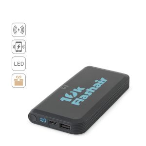 BECKER 10. 10 000 mAh преносима батерия от рециклиран ABS (100% rABS) с 15W супер бързо безжично зарядно устройство