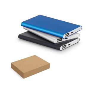 MARCET. Захранваща батерия слим 4'000 mAh от pециклиран ABS (70% rABS) и pециклиран алуминий (30% rAL)